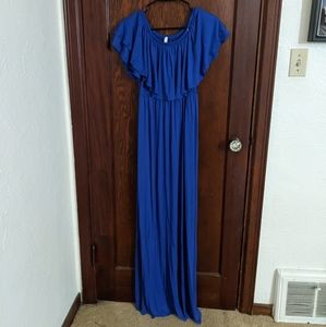 Pink Blush Blue Maternity Photo/ Baby Shower Shoot Dress Size XL